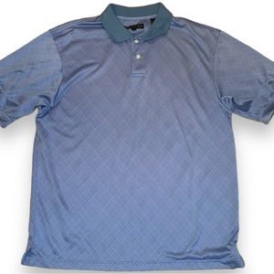 Wedge Men’s Blue Short Sleeve Golf Polo Shirt - Medium